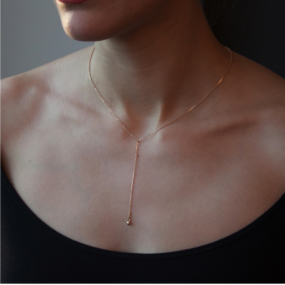 Catbird Greco Lariat Necklace Solid 14k Gold